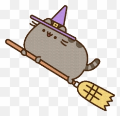 Witch Pusheen Wizard Broom Cat - Picmix Emoji,What Do The Different Pusheen Emoticons Mean