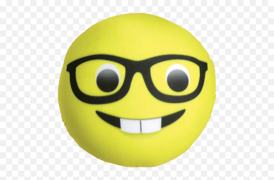 Download Hd Nerd Emoji Microbead Pillow - Happy,Nerd Emoji Pillows