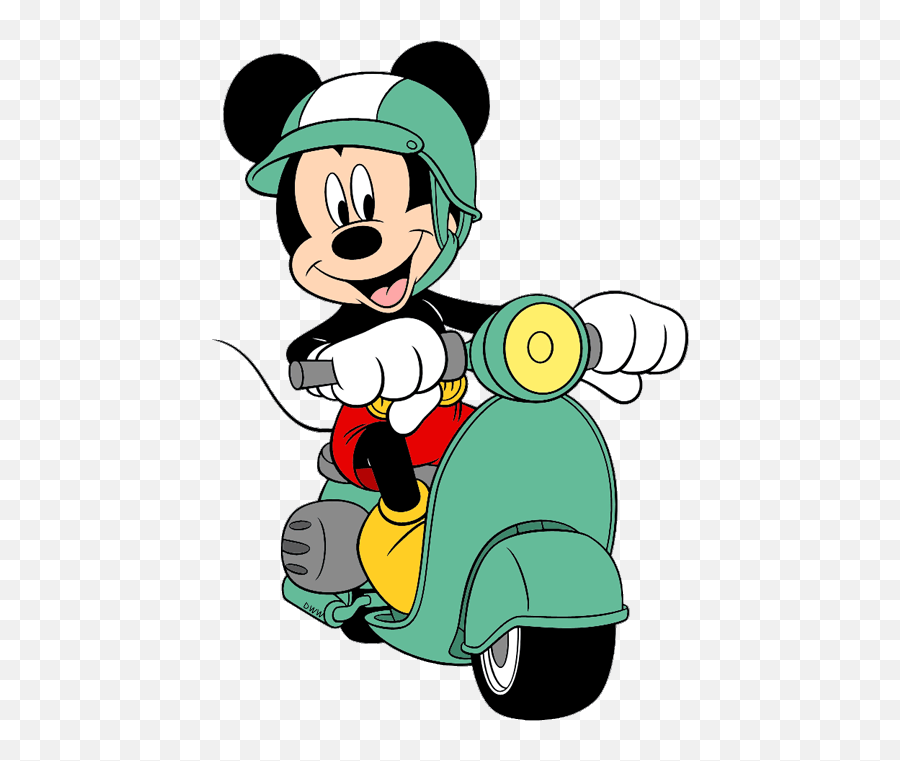 Mickey Clipart Race Car Mickey Race Car Transparent Free - Mickey On Scooter Emoji,Disney Mickey Emoji