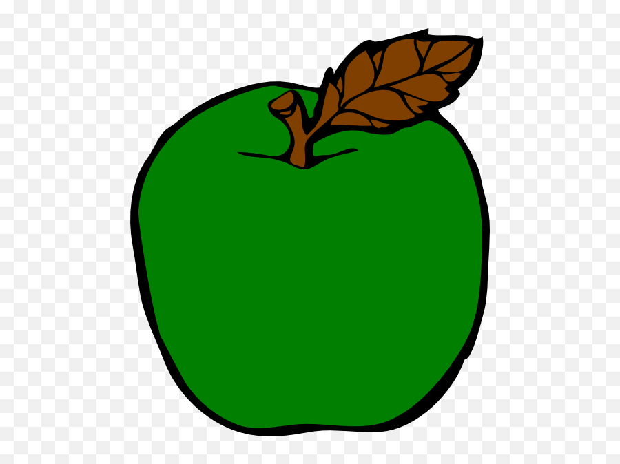 Green Apple Clip Art At Clipartimage - Apple Clipart Bw Emoji,Apple Gorilla Emoji