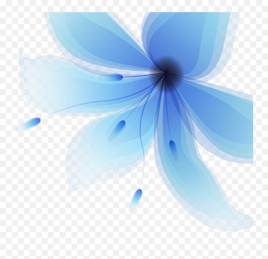 Download Blue Light Large Flower Flowers Free Transparent - Transparent Background Light Blue Flowers Png Emoji,Japanese Emoticon Flower In Hair