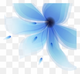 Download Blue Light Large Flower Flowers Free Transparent - Transparent Background Light Blue Flowers Png Emoji,Japanese Emoticon Flower In Hair