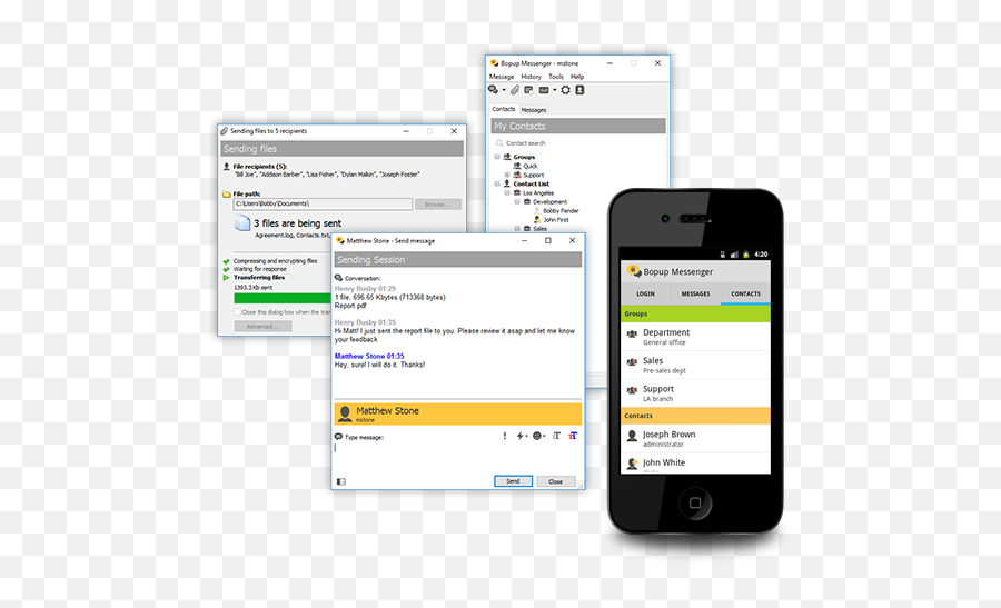 Bopup Messenger - Corporate Instant Messenger With Secure Smart Device Emoji,Jabber Emoticons