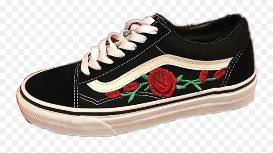 Shoes Aesthetic Vans Roses Sticker - Vans Aesthetic Stickers Emoji,Emoji Shoes Vans