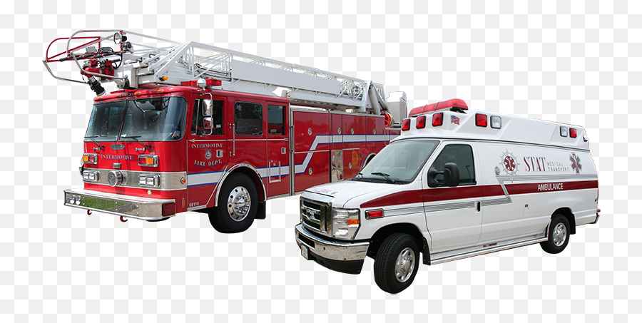 Fire Truck And Ambulance Png Image With - Fire Truck And Ambulance Emoji,Firetruck Emoji