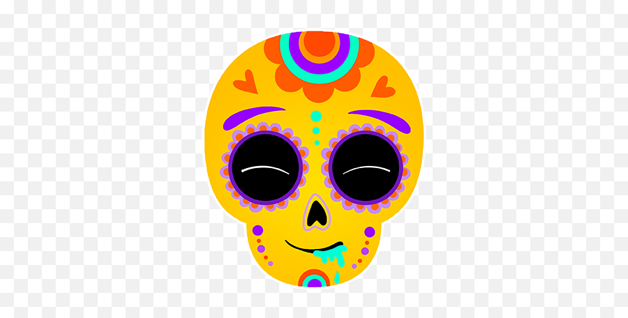 Day Of The Dead Stickers - Dot Emoji,Day Of The Dead Emojis