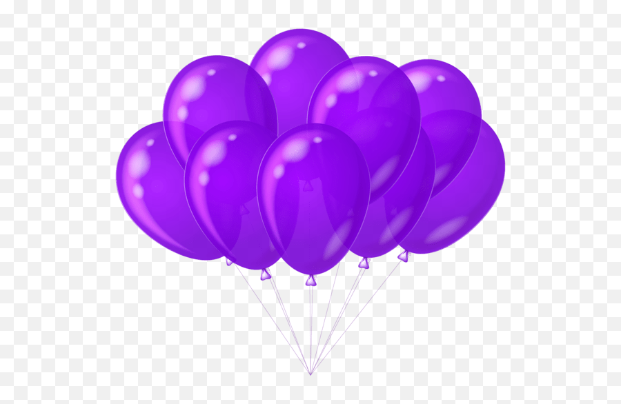 Purple Balloon Clipart Transparent Background - Novocomtop Purple Balloons Clipart Emoji,Singlehappy Emojis