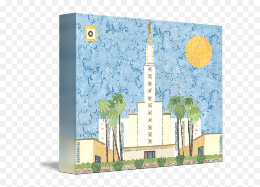 Los Angeles California Lds Temple By Amy Zeleski - Vertical Emoji,Emoticons Of Mormon Temple