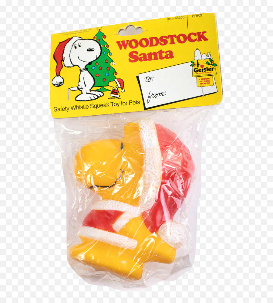 Woodstock Santa Dog Toy Peanuts Christmas Vintage Collectable Squeak Pet Xmas Geisler Conagra - Soft Emoji,Santa Body Emoji Png
