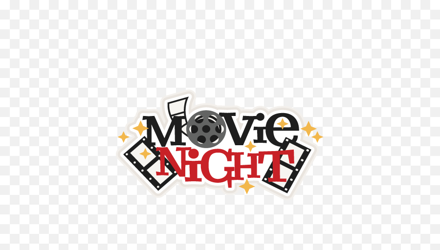 Movie Night Title Svg Scrapbook Cut - Transparent Background Movie Night Clipart Emoji,Movie Titles Made With Emojis