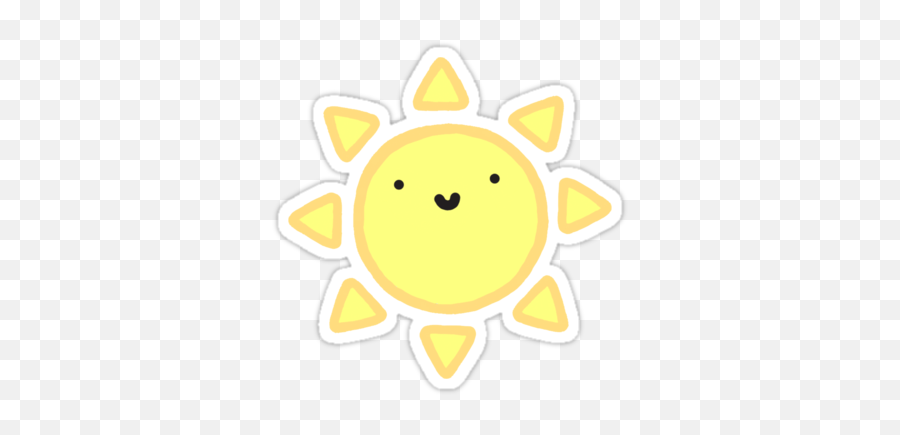 Happy Sun Tumblr Hipster Trendyu0027 Sticker By Bunnybuns - Cute Sun Aesthetic Emoji,Emoji Smiley Hanukkah