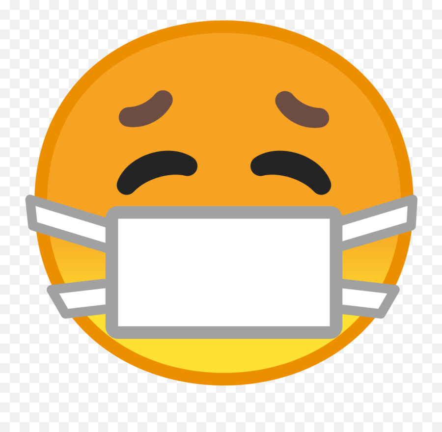 Face With Medical Mask Emoji - Sick Emoji With Masks,Mask Emoji