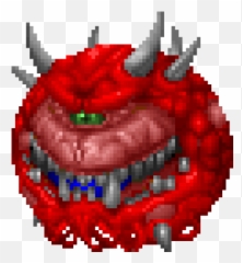 Boo - Gleech Cacodemon Doom Emoji,What Does The Big Toothy Smiley Emoticon Mean