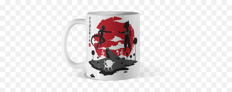 White Anime Mugs - Dragon Ball Z Emoji,Zergling Emoticon