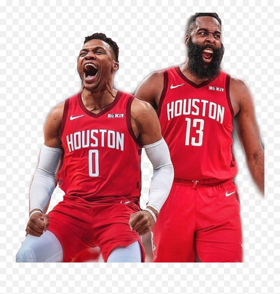 Westbrook Harden Sticker - Russell Westbrook And James Harden Png Emoji,James Harden Emoji