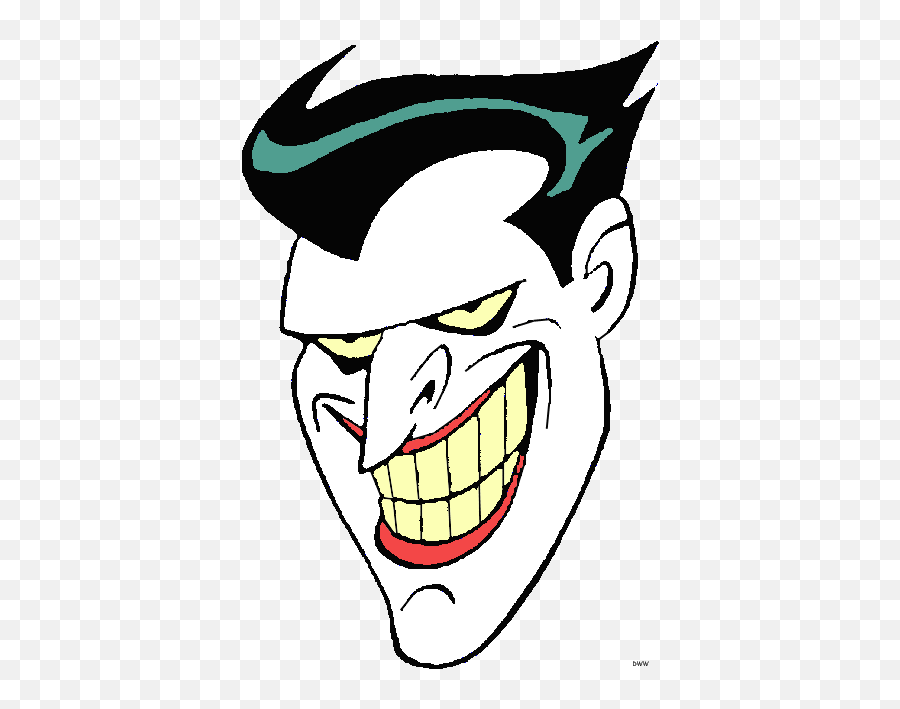 Joker Clipart - Clipartsco Joker Animated Series Head Emoji,Joker Emoticon Face