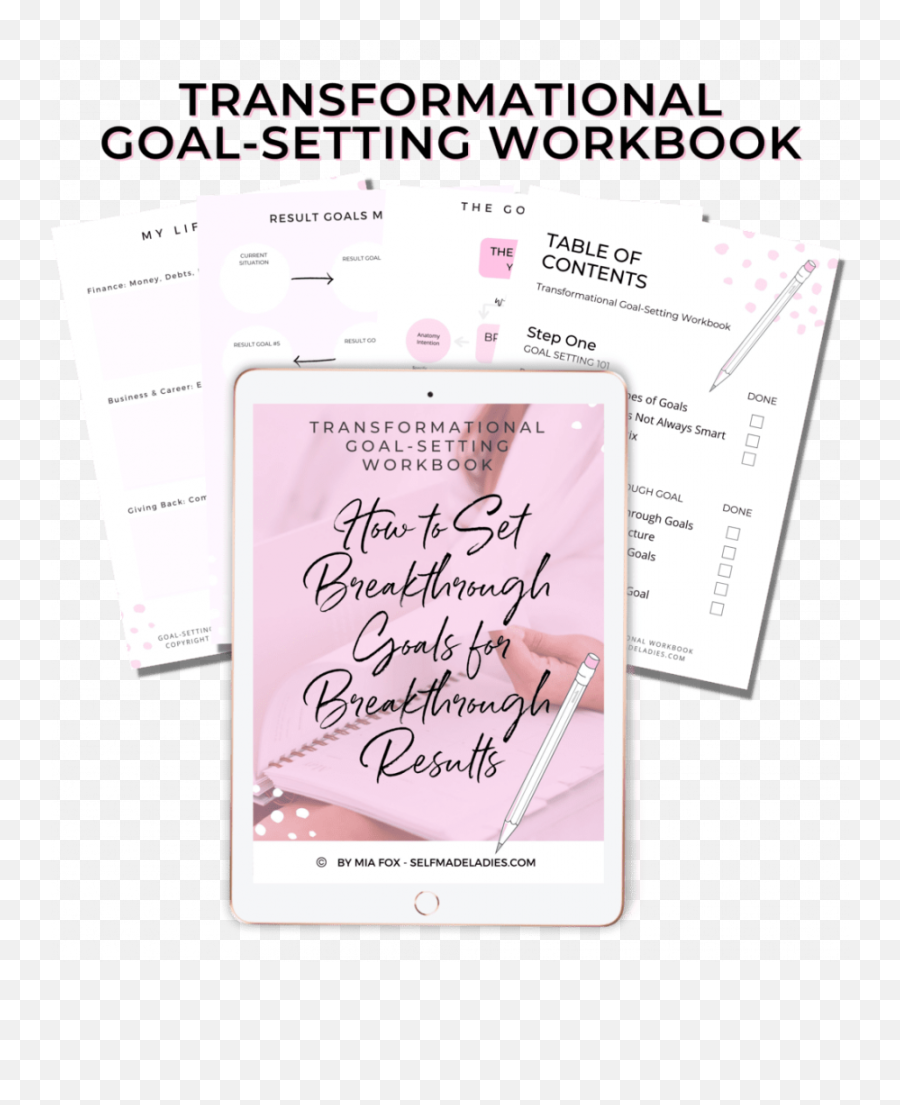 Goal Setting Transformational Workbook U0026 Goal Planner - Girly Emoji,Emotion Coaching Workbook