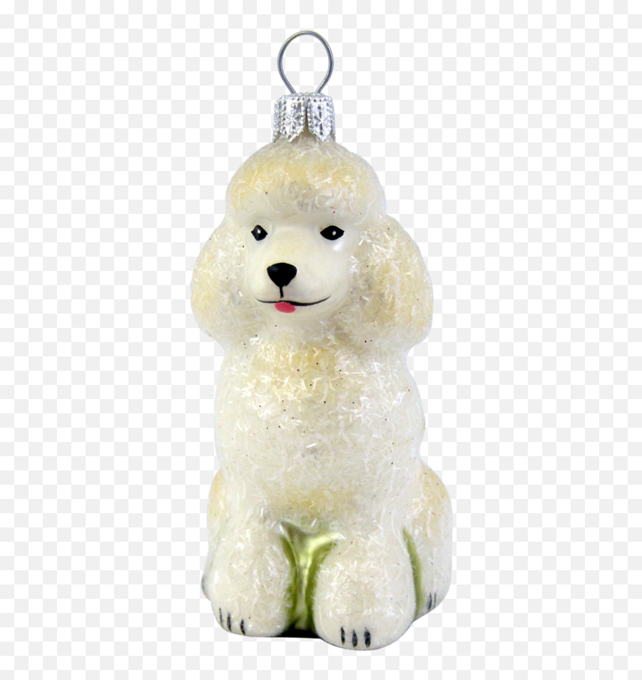 White Poodle Ornament Emoji,White Toy Poodle Emoticon