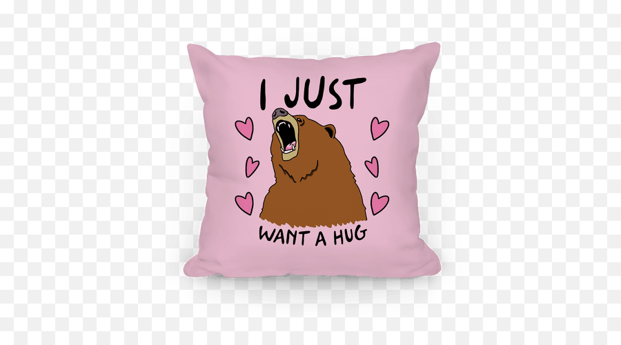 I Just Want A Hug Pillows Lookhuman Emoji,Hug & Kiss Emoticon On Facebook