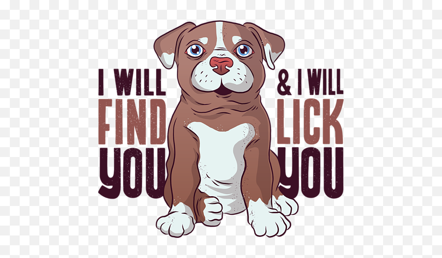 Find You And Lick You Cute Pit Bull Dog Spiral Notebook For Emoji,Puppy Face Emoji Pillow