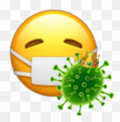 Emoji Coronavirus Virus Crown Sticker - Happy,Enfermo Emoji