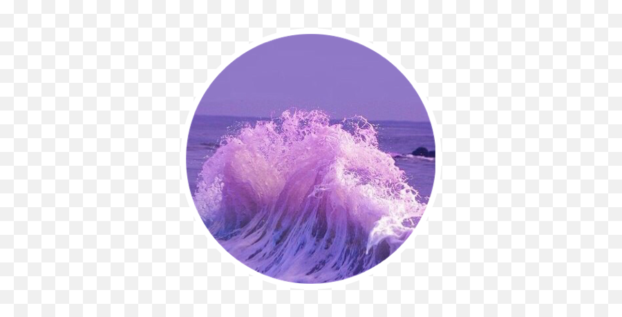 Purple Ocean Waves Aesthetic Sticker - Lavender Aesthetic Emoji,Ocean Waves Emoji