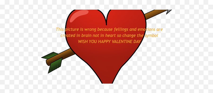 Happy Valentine Day - Big Heart With Arrow Emoji,Valentine Emotions