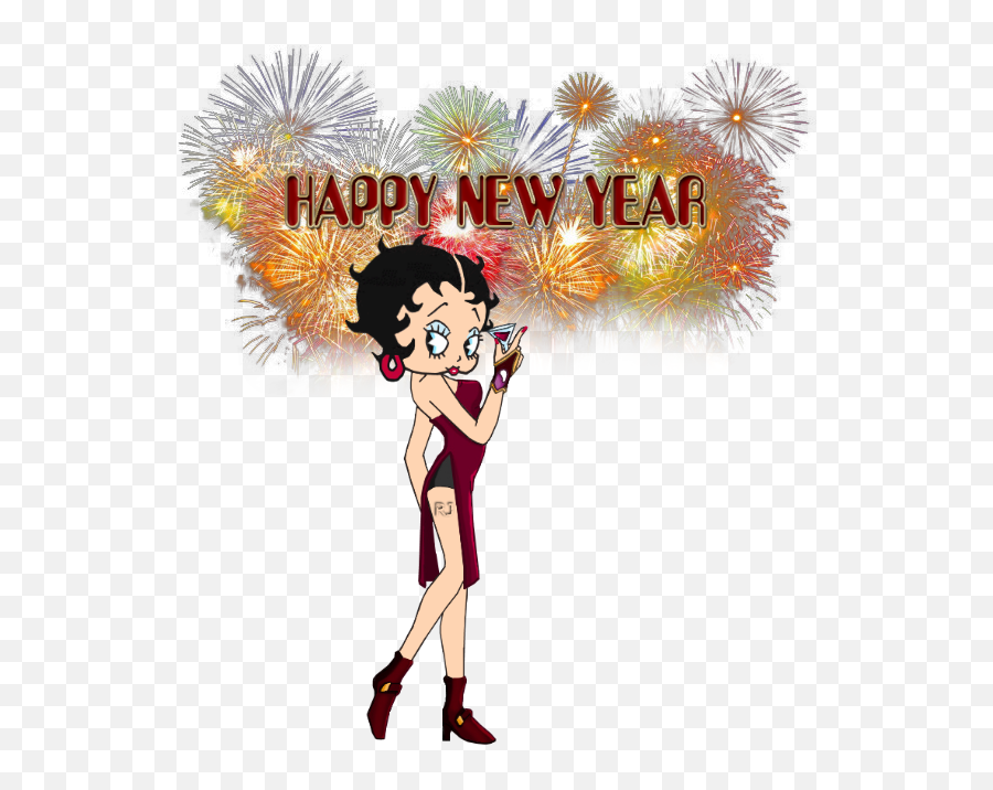Happy New Years Eve - Cute Betty Boop New Years Emoji,New Years Emoji