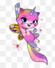 Rainbow Butterfly Unicorn Kitty Httpswwwpngitemcom - Rainbow Butterfly Unicorn Kitty Png Emoji,Unicorn Emoji Pillow