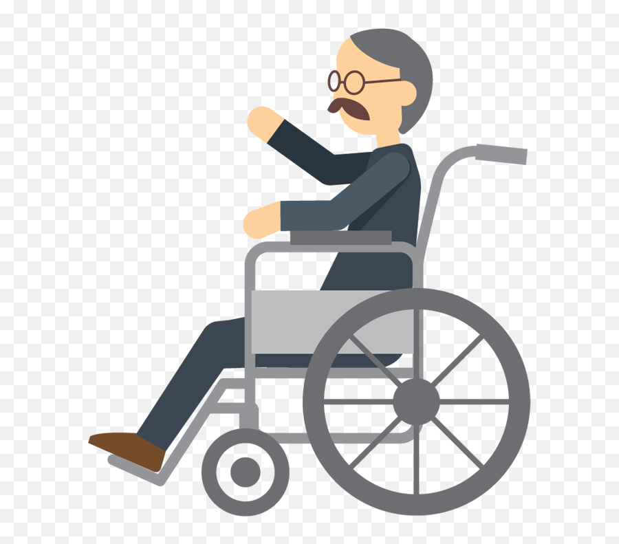 Grandma Clipart Wheelchair Grandma - Cartoon Man In A Wheelchair Emoji,Wheelchair Emoji
