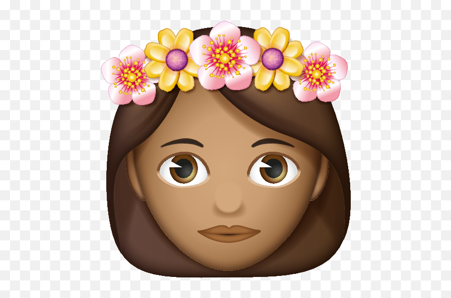 Emoji U2013 The Official Brand Woman With Flower Hairband - Hair Band Emoji,Flor Emoji