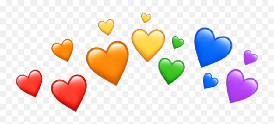 Hearts Heart Crown Heartcrown Png Sticker By - Overlay Heart Emojis Transparent,Emoji Crown Png