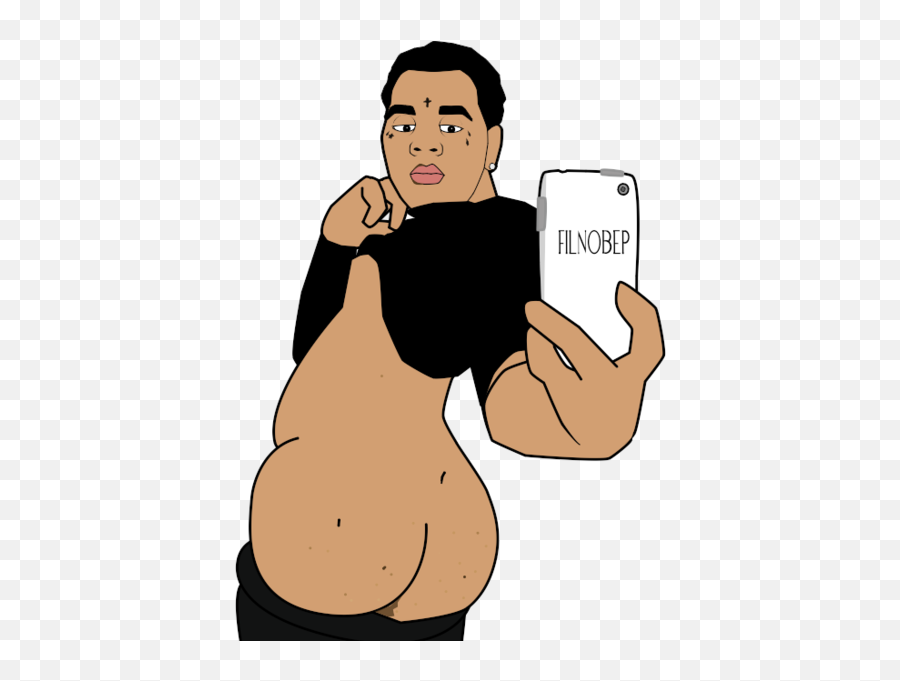 Kevin Gates Booty Selfie Cartoon - You Are In A Threesome With Your Homie Emoji,Kevin Gates Emoji