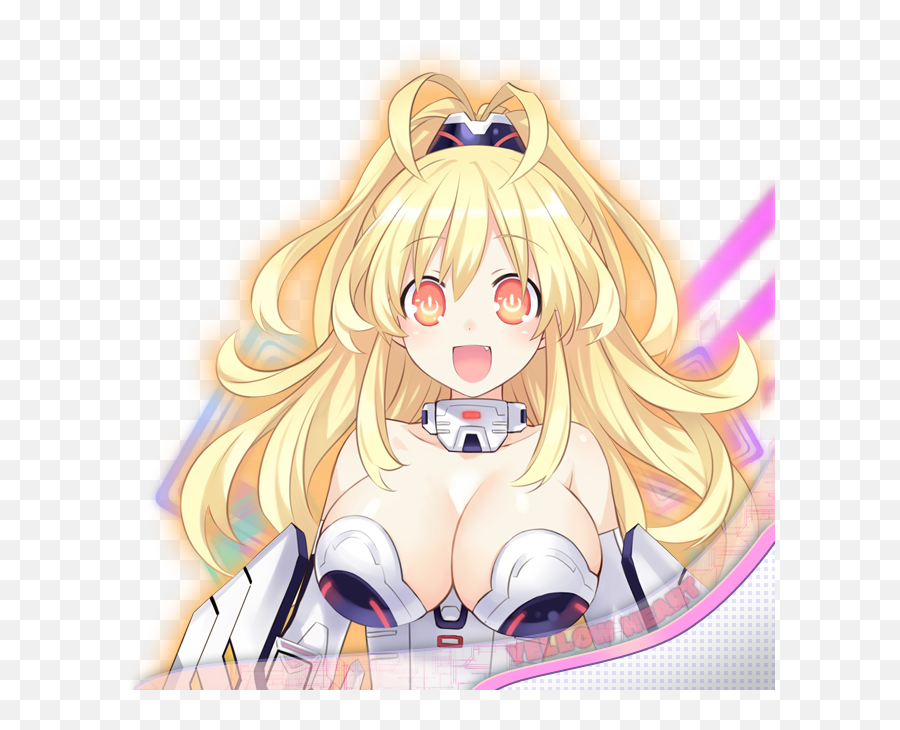 Hyperdimension Neptunia U2013 Teatime With Dragons - Hyperdimension Neptunia Artwork Yellow Heart Emoji,Neptune Hyperdimension Emotion