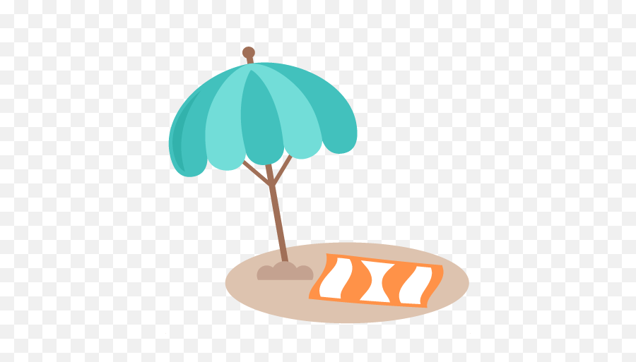 Download Hd Beach Umbrella Svg Cut File - Cute Beach Umbrella Clipart Emoji,Umbrella Emoji