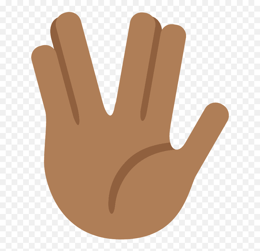 Vulcan Salute Emoji With Medium - Live Long And Prosper Hand,Saluting Emoji