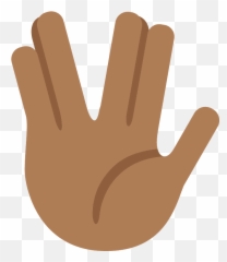 Vulcan Salute Emoji With Medium - Live Long And Prosper Hand,Saluting Emoji