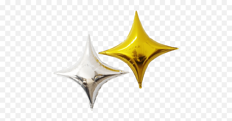 Estrella 4 Puntas Decoración Cumpleaños - 4 Emoji,Estrella Rellena Y No Emoticon