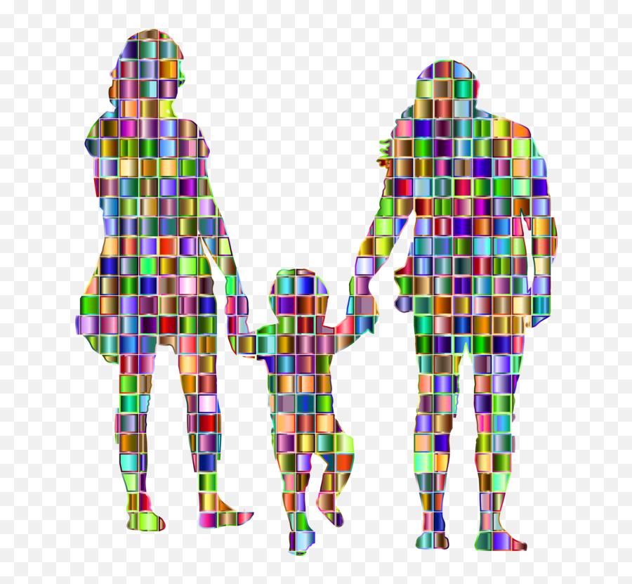 Mosaic Child Art Family Mother - Mosaico De La Familia Silhouette Of Lesbian Mums Emoji,Imagenes Thanksgiving Emotion