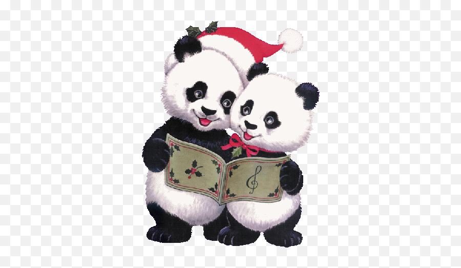 Dibujos Bonitos De Animales - Animated Merry Christmas Panda Emoji,Emotion De Ositos Para Wassap