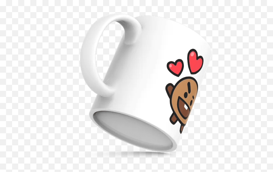 Bt21 Shooky Printed White U0026 Multi - Colour Mug Emoji,Emojis On Mugs