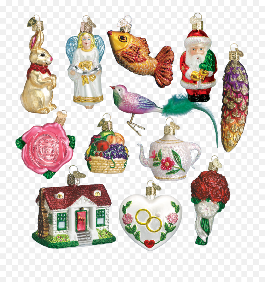 Bridal Tree 12 Glass Ornaments - Premium Boxed Wedding Set Old World Christmas 14010 Tree Ornaments Emoji,Adding Christmas Tree Emoticon Facebook
