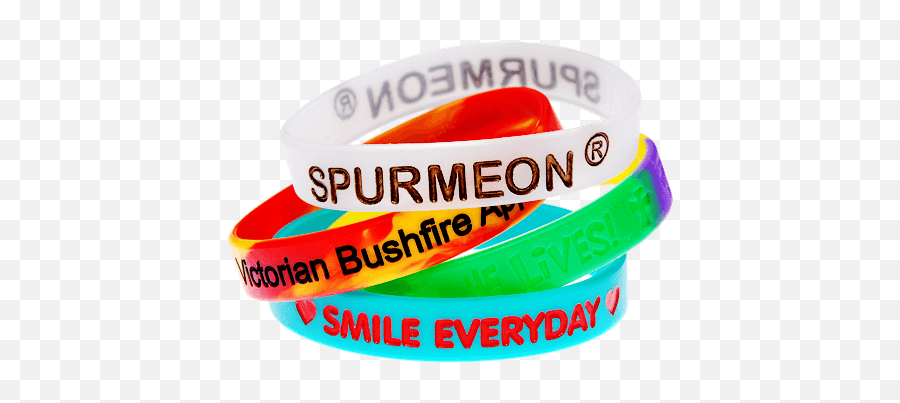 Silicone Wristbands Customised In Any - Solid Emoji,Youth Slap Bracelets Bulk Emojis