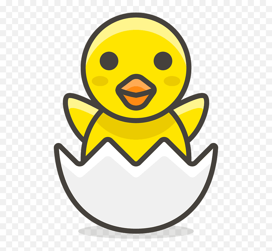 Hatching Chick Emoji Clipart,Dibujos Animados Para Dibujar De Emojis