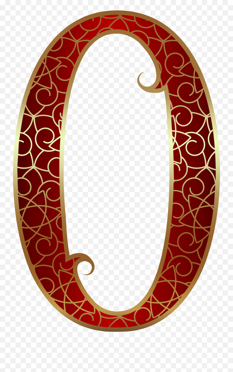 Gold Red Number Zero Png Clip Art Transparent Png - Full Decorative Emoji,Zero Two Emoji