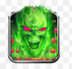 Green Fire Skull 10001003 Apk Download - Keyboardtheme Emoji,Fire And Skull Emojis