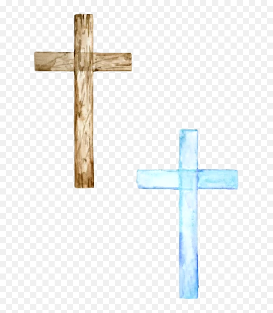 Watercolor Cross Crosses Jesus Sticker - Christian Cross Emoji,Jesus Cross Emoji