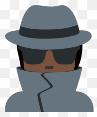 Detective Emoji Clipart Free Download Transparent Png - Black Detective Emoji,Drinking Emojis