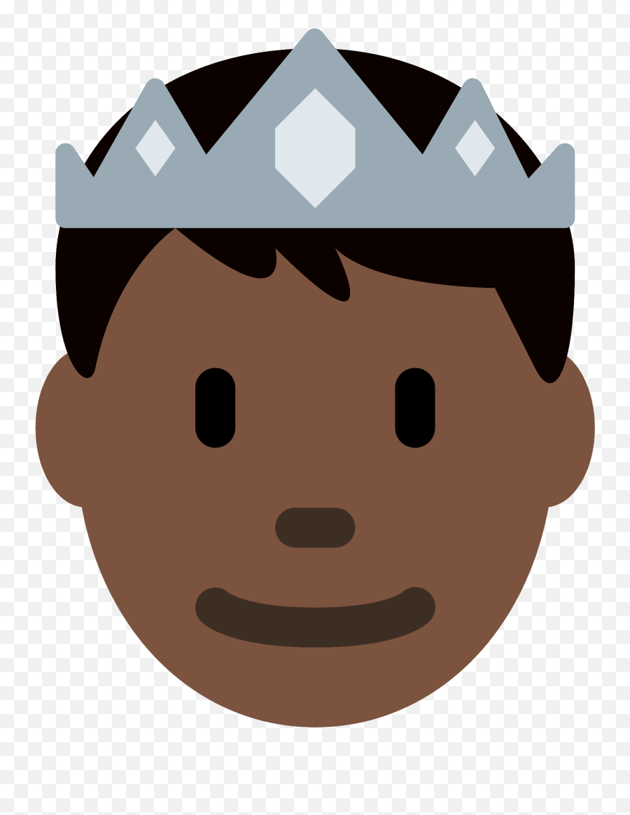 Prince Emoji With Dark Skin Tone Meaning And Pictures - Happy,Alien Emoji With Flower Crown