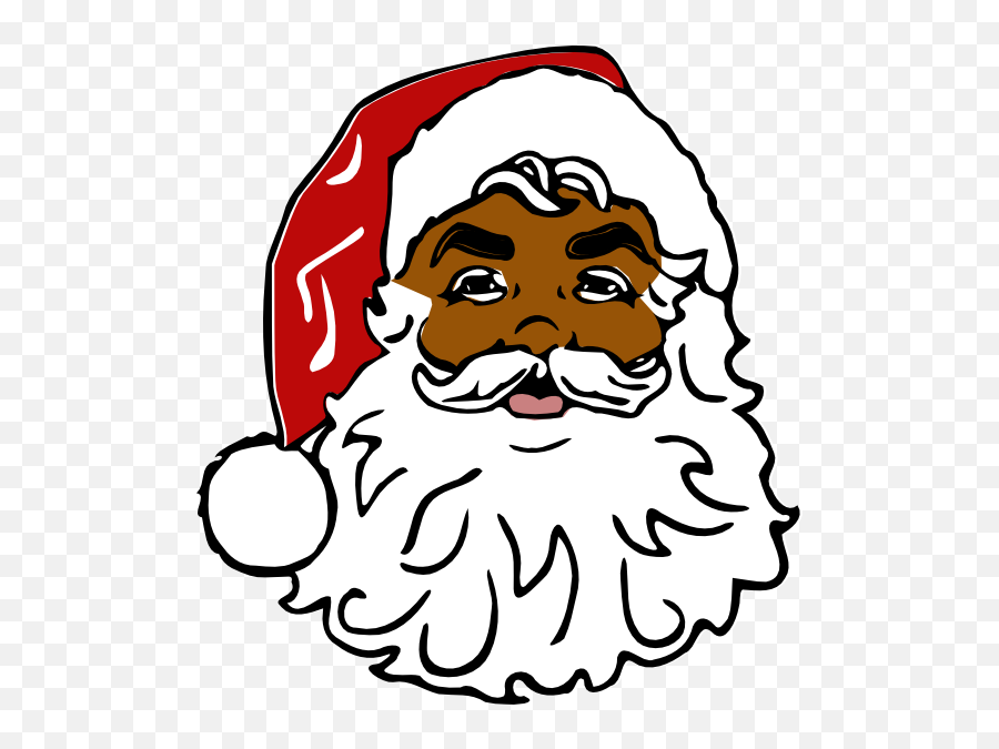 Free Santa Face Png Download Free Clip - Clipart Black Santa Claus Emoji,Black Santa Emoji